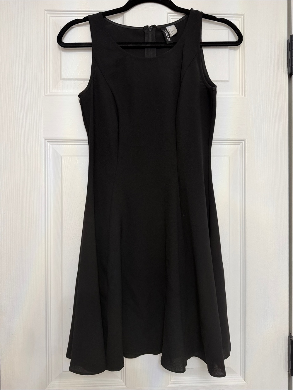 H&M Black Sleeveless Mini Fit-and-Flare Dress